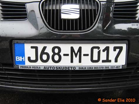 Vehicle registration plates of Bosnia and Herzegovina.